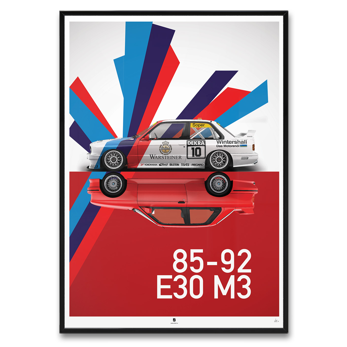 ORIGINAL TEILE & ZUBEHÖR BMW M3 ORIGINAL VINTAGE MINT BMW M3 E30 POSTER 26